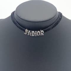 現行ロゴ クリスチャンディオール チョーカー JADIOR ラインストーン