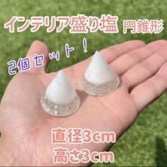 インテリア盛り塩　2個セット　直径3cm 高さ3cm 水晶　フラワーオブライフのサムネイル
