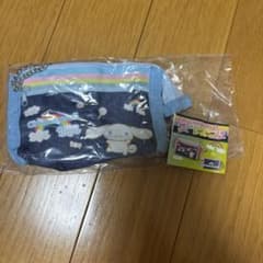 サンリオキャラクターズ デニムペンケース風ポーチキーホルダー シナモロールのサムネイル