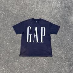 old gap ビッグロゴ tシャツ y2k 短丈 archive ナス紺のサムネイル