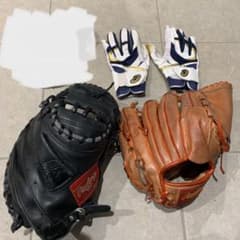 軟式キャッチャーミット 硬式ピッチャーグローブ　バッティンググローブのサムネイル