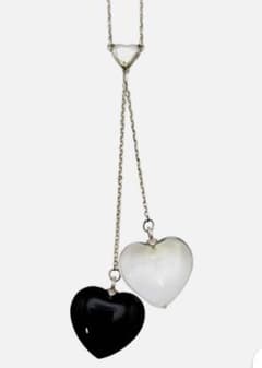 Tiffany&Co. ネックレス ブラック&クリア ハート ブラックオニキス 