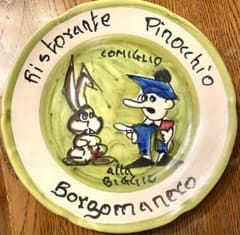 ブオンリコルド イタリア製絵皿 ピノキオとウサギ - メルカリ