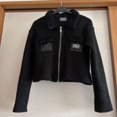 D&G ドルチェ＆ガッバーナ ボア襟 ニットジャケット - メルカリ
