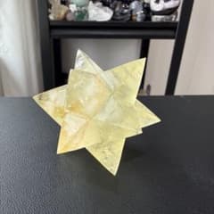 天然石シトリンのマカバスター アステロイド 置物 彫物NO.030410