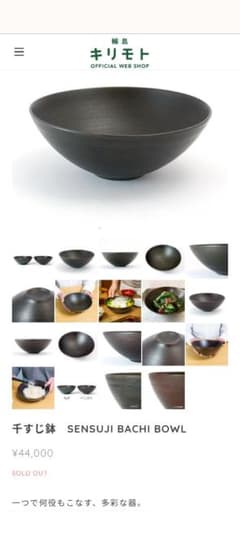 【新品未使用】キリモト 輪島 千すじ 鉢「ベンガラ」完売品のサムネイル
