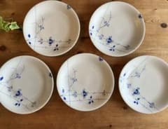 にっく ロイヤルコペンハーゲン　ブルーパルメッテ　26プレート×5 Royal Copenhagen Blue Palmette Plate 26 / ロイヤル コペンハーゲン