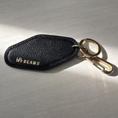 BEAMS 黒レザー 六角形キーホルダーのサムネイル