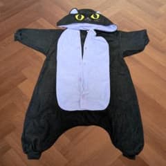 サザック 真夜中の黒猫 フード付き 着ぐるみ キッズ 110cmのサムネイル