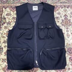 ZARA ネイビー メッシュベストのサムネイル