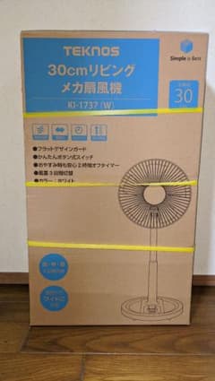 新品未使用！ TEKNOS リビング扇風機  KI-1737Wのサムネイル