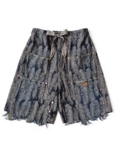 KAPITAL 12ozマグパイデニム Wニーイージー ショートパンツ 半ズボン