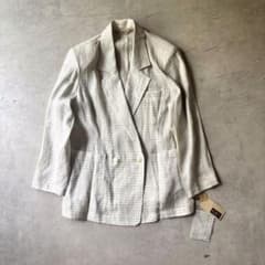 新品】ちちぶや 麻100% ジャケット 刺し子風 総柄 ダブル 古布風 