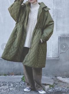[미품 시착 전용] 에틀 퀼팅 전환 오프라인 코트 (카키)