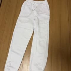 ホワイト スウェットパンツ ジョガーパンツのサムネイル