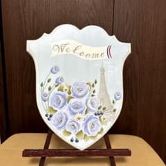 トールペイント作品 青い薔薇のウェルカムボード - メルカリ