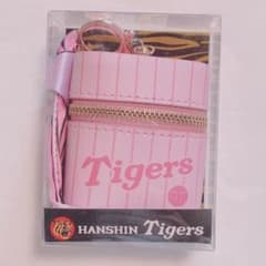 한신 타이거스 스카프 첨부 매력 파우치 핑크 GIGO 한정 Tigers