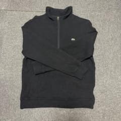 LACOSTE ブラック ジップアップ セーター サイズ4 - メルカリ