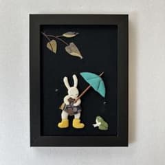 古布 押し絵 うさぎ 額 縮緬細工 ハンドメイ - メルカリ