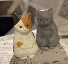 まちぼうけ猫 エキゾチック 三毛猫 ２つセット ガチャポンのサムネイル