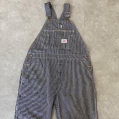 ROUND HOUSE 90s USA製 ヒッコリーオーバーオール Lサイズ - メルカリ