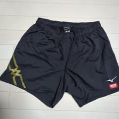ミズノ MIZUNO JTTA公認の卓球用ゲームパンツ ブラック×ゴールドのサムネイル