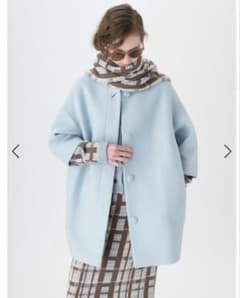 TSURU By MARIKO OIKAWA限定ショート丈コート アイスブルー - メルカリ