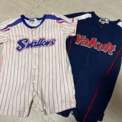 ヤクルトスワローズ　ロンパース　2点セット　ホーム　ビジターのサムネイル