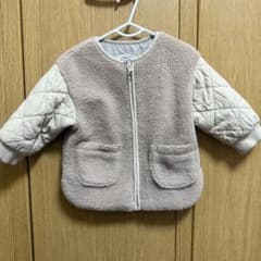 フリースジャケット 80cm ベージュのサムネイル
