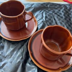 レトロコーヒーカップ＆ソーサーのサムネイル
