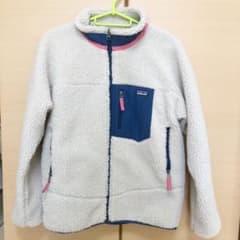 美品　patagonia パタゴニア レトロX キッズ　ネイビー　ピンクのサムネイル