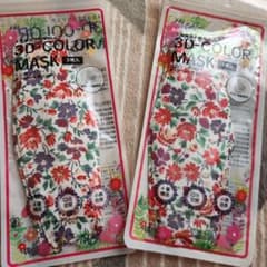きほ様専用マスク花柄三枚入りのサムネイル