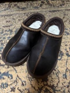 『海外品』UGG TASMAN leatherブラック スリッポン レア品