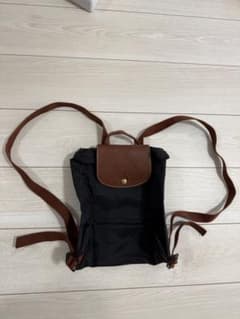 LONGCHAMP TWINM2 リュック 黒/茶 - メルカリ