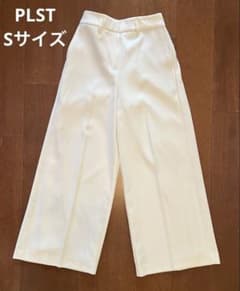 PLST ワイドパンツ S ウエストゴム　白　ホワイト　卒入学式のサムネイル