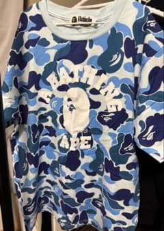A BATHING APE ブルーカモ Tシャツ M - メルカリ