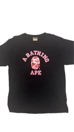 A BATHING APE Tシャツ ブラック ピンク XLのサムネイル