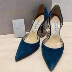 JIMMY CHOO スウェード ハイヒール パンプス ポインテッドトゥ 37