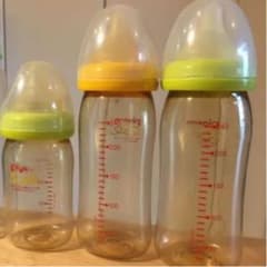 ピジョン 母乳実感 プラスチック哺乳瓶 240ml2本＋160ml1本 usedのサムネイル