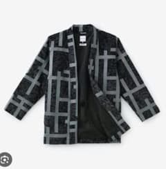 【新品、未使用】SOUSOU 和風ジャケット 唐花に桟 濃灰のサムネイル