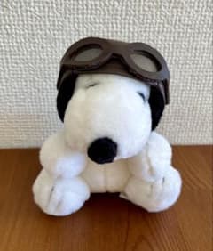 【訳あり】【ビンテージ】❤飛行士スヌーピー❤ぬいぐるみ　ゴーグル 激レア ビンテージ 新品未使用 スヌーピー FLYING ACE ぬいぐるみ