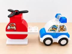 レゴ デュプロ 消防ヘリコプター パトカー 2点セットのサムネイル