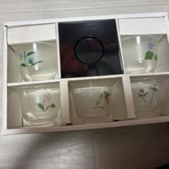 江戸友禅　冷茶セット　5客　（難あり）のサムネイル