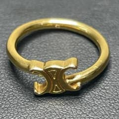 【12号】セリーヌ トリオンフ アシンメトリック リング 指輪 ゴールド 12号】セリーヌ トリオンフ アシンメトリック リング 指輪 ゴールド
