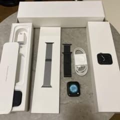 【値下】Apple Watch 第5世代 44mm ブラック ステンレスバンドのサムネイル