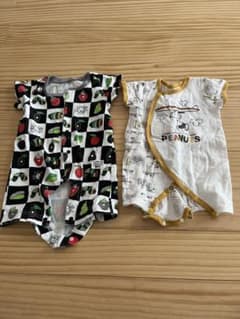 スヌーピー＆はらぺこあおむしロンパース2点セットのサムネイル