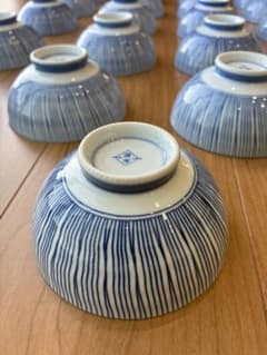 【未使用】有田焼 清秀作 飯椀 21枚セット 藍十草 直径116mm ばら売り可 未使用】有田焼 清秀作 飯椀 21枚セット 藍十草 直径116mm ばら売り可
