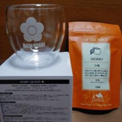 MARY QUANT ダブルウォールグラスノベルティ LUPICIA白桃紅茶のサムネイル