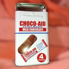 CHOCO-AID ミルクチョコレート 空き缶のサムネイル