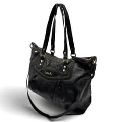 COACH コーチ ハンドバッグ ブラック パイソン型押しのサムネイル